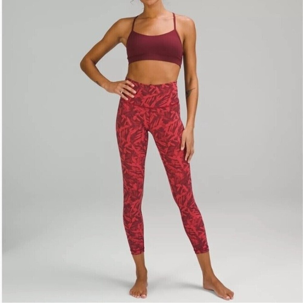 Lululemon Wunder Under High Rise 25 Luxtreme Red Leggings Size 10